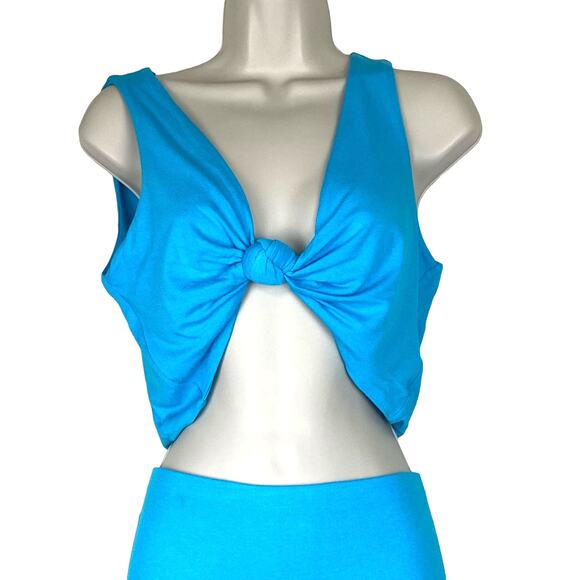 Naked Wardrobe Get Knotty Bodycon Skirt and Top Set in Ocean Blue NEW Size 3X - Picture 5 of 9